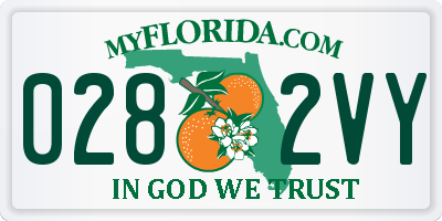 FL license plate 0282VY