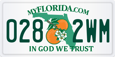 FL license plate 0282WM