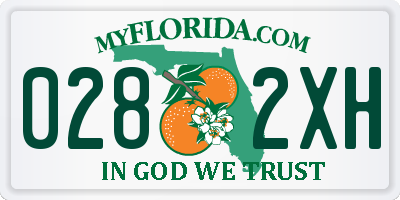 FL license plate 0282XH