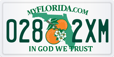 FL license plate 0282XM