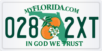 FL license plate 0282XT