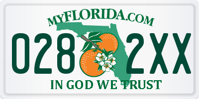 FL license plate 0282XX