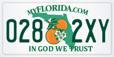FL license plate 0282XY