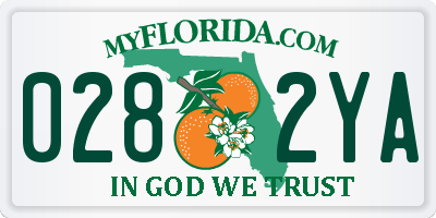 FL license plate 0282YA
