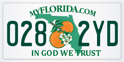 FL license plate 0282YD