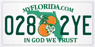 FL license plate 0282YE