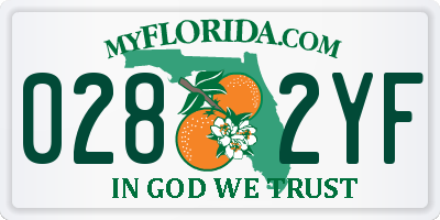 FL license plate 0282YF