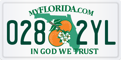 FL license plate 0282YL