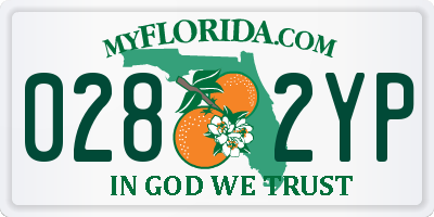 FL license plate 0282YP