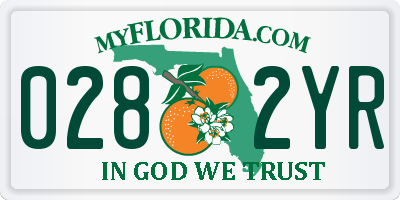 FL license plate 0282YR