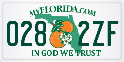 FL license plate 0282ZF