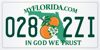 FL license plate 0282ZI