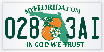 FL license plate 0283AI