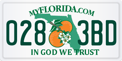 FL license plate 0283BD