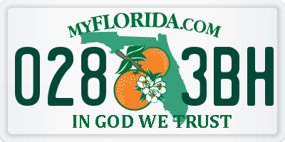 FL license plate 0283BH