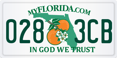 FL license plate 0283CB