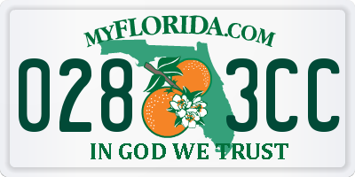 FL license plate 0283CC