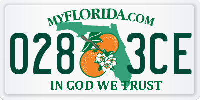 FL license plate 0283CE