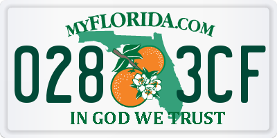 FL license plate 0283CF