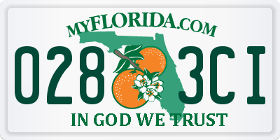 FL license plate 0283CI