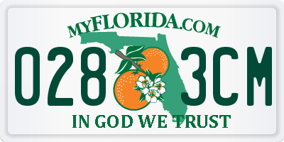 FL license plate 0283CM