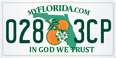 FL license plate 0283CP