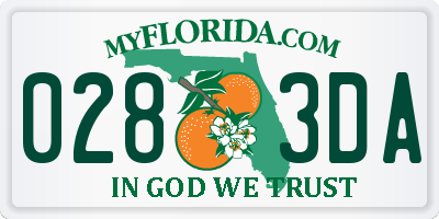 FL license plate 0283DA