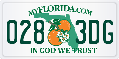 FL license plate 0283DG