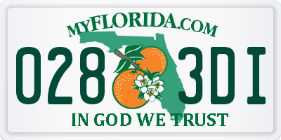 FL license plate 0283DI