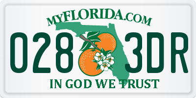 FL license plate 0283DR
