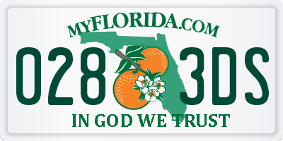 FL license plate 0283DS