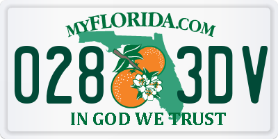 FL license plate 0283DV