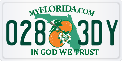 FL license plate 0283DY