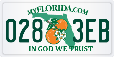 FL license plate 0283EB