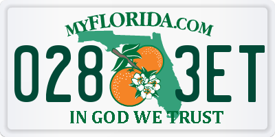 FL license plate 0283ET