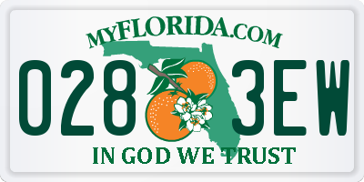 FL license plate 0283EW