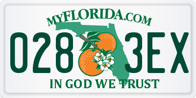 FL license plate 0283EX