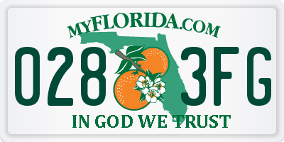 FL license plate 0283FG