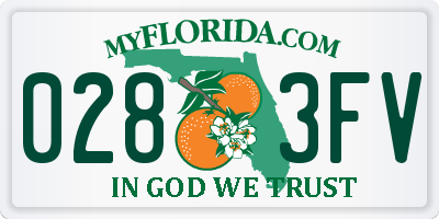 FL license plate 0283FV