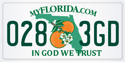 FL license plate 0283GD
