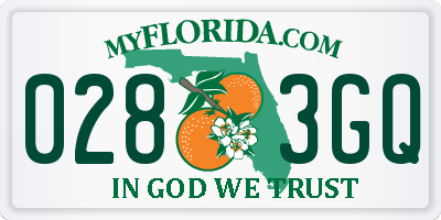 FL license plate 0283GQ