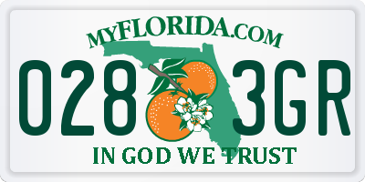 FL license plate 0283GR
