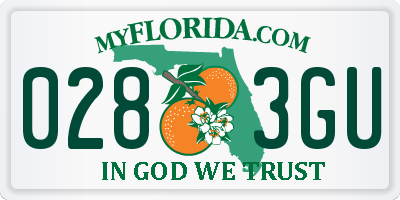 FL license plate 0283GU