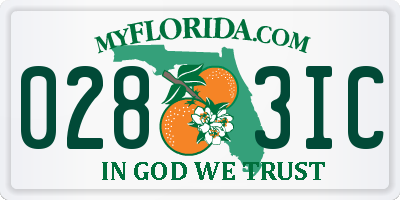 FL license plate 0283IC