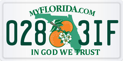 FL license plate 0283IF