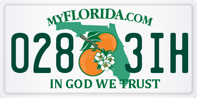 FL license plate 0283IH