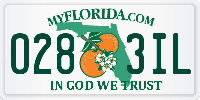 FL license plate 0283IL