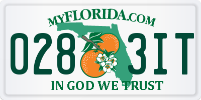 FL license plate 0283IT
