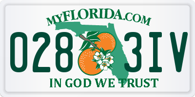 FL license plate 0283IV