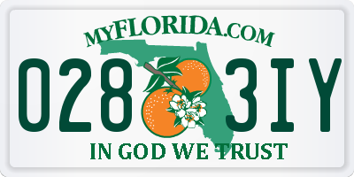FL license plate 0283IY